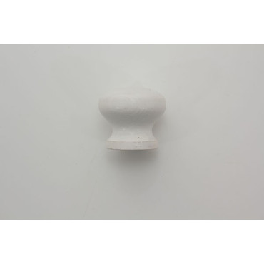 Træknop - hvid lud - 30 mm