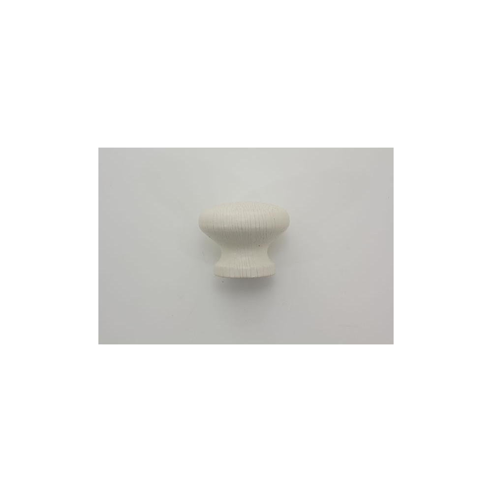 Træknop i hvid lud -  35 mm.